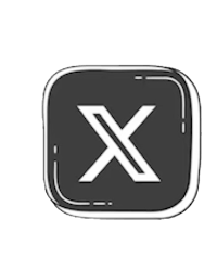 the x icon on a black background